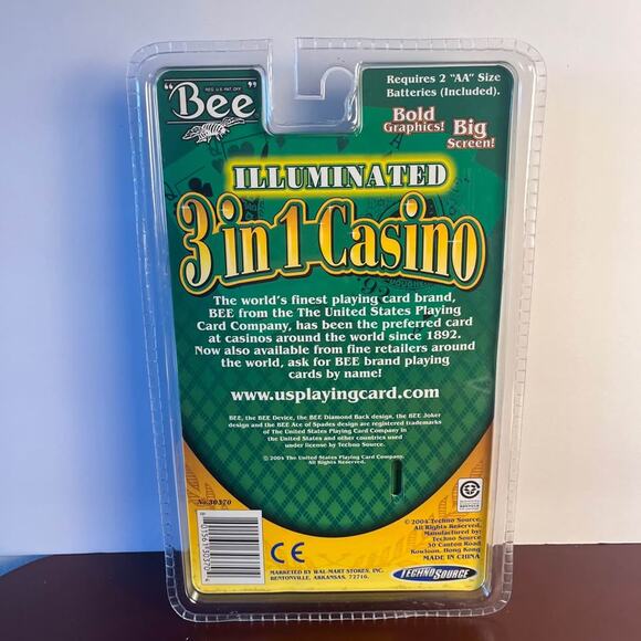 Vintage Bee 3-in-1 Casino Handheld Game Poker Blackjack Slots New Sealed - Picture 4 of 7
